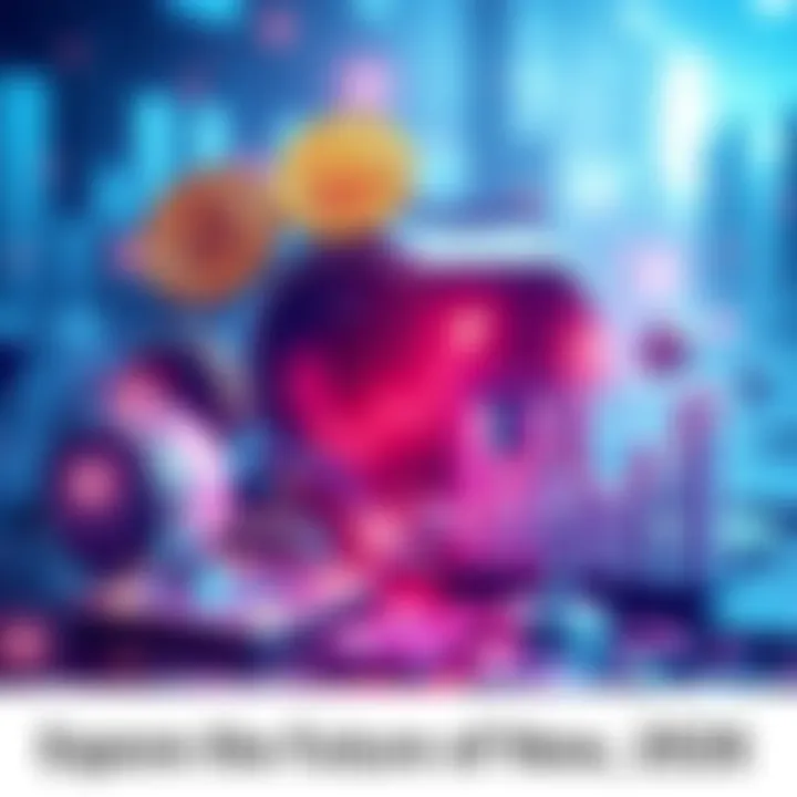 An illustration showing digital currency, mobile banking apps, and graphs depicting financial trends for 2026