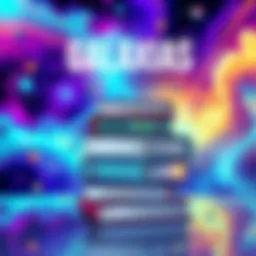 Cover illustration featuring Galaxias Volume 1-3 books stacked with a vibrant background