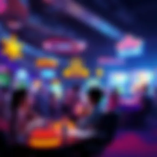 People enjoying online gambling on Solana dapps, showcasing various games and a seamless user experience