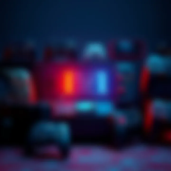 A collection of game consoles with a crypto ledger prominently displayed, showing a challenge to access it due to a forgotten PIN.