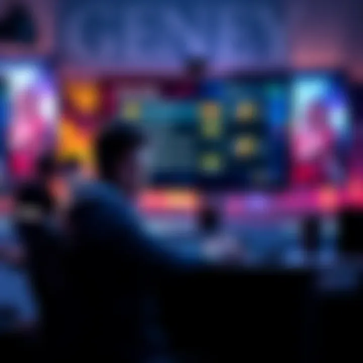 A gamer sits in front of a computer screen displaying a free-to-play game, thinking about investment decisions and login streaks.