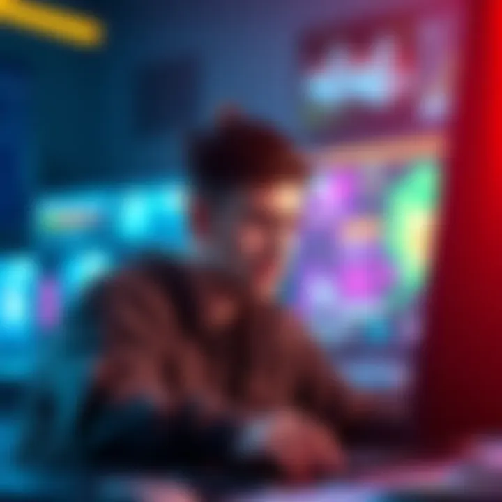 A gamer looking frustrated at a computer screen while checking game rewards on Atlas Arcade.