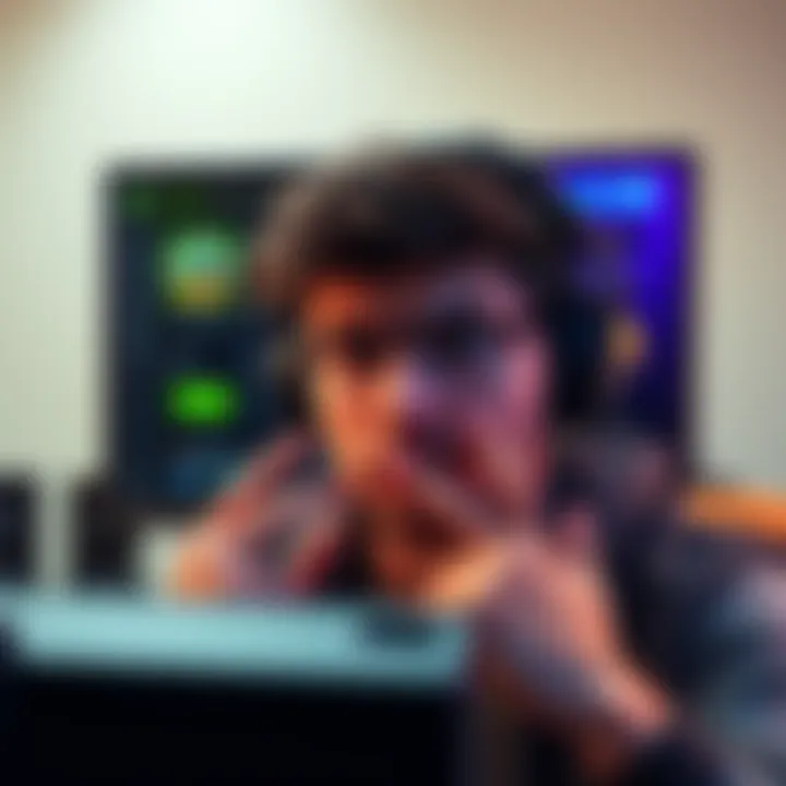 A gamer looking at a screen showing incomplete rewards after downloading a game, showing a confused expression