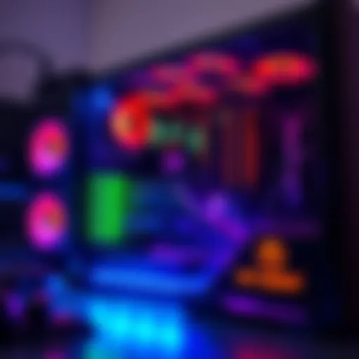 High-performance gaming rig showcasing parts like 9070xt and Ryzen 9 9800X3D