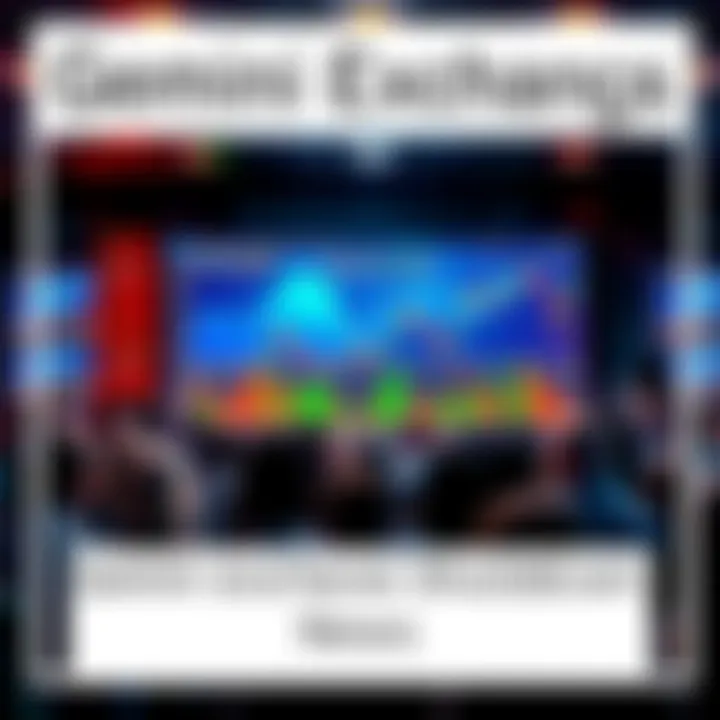 Gemini Exchange Stock Drop A dramatic stock market display showing a steep decline for Gemini Exchange, with a worried crowd observing the charts, symbolizing the company's turmoil.