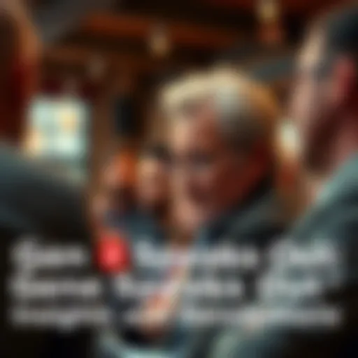 Gene discussing his views with an audience in a casual setting