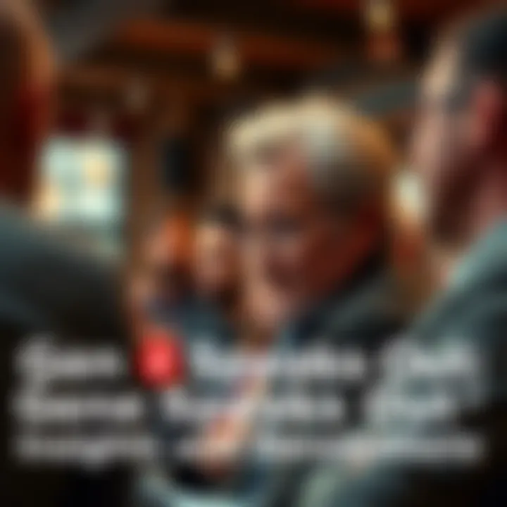 Gene discussing his views with an audience in a casual setting