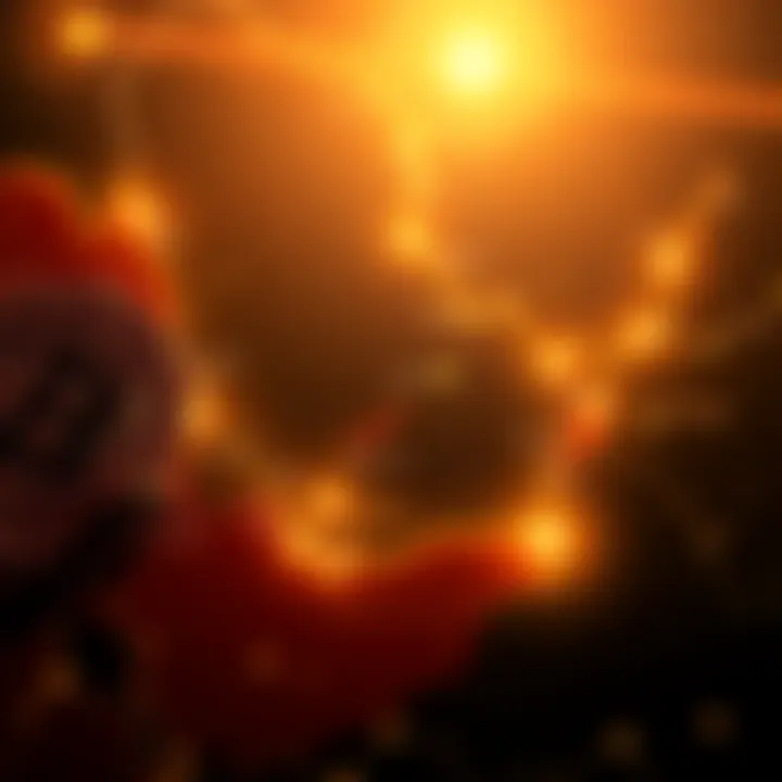 A visual representation of rising geopolitical tensions affecting cryptocurrency markets, featuring a digital currency symbol superimposed over a map of the Strait of Hormuz.