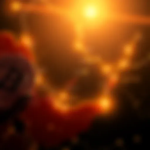 Geopolitical Tensions and Crypto A visual representation of rising geopolitical tensions affecting cryptocurrency markets, featuring a digital currency symbol superimposed over a map of the Strait of Hormuz.