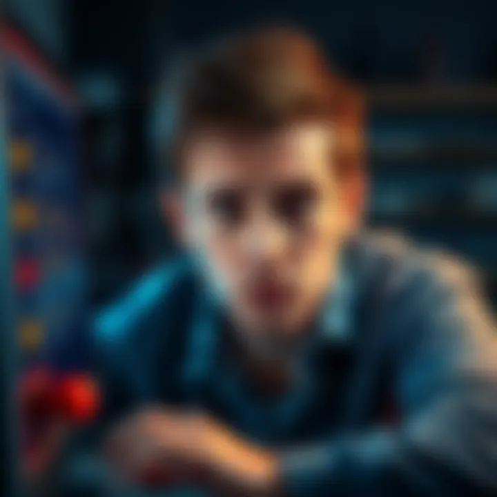 A German person looking at a computer screen with a confused expression, showing failed transaction alerts for Binance deposits