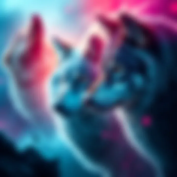 A collection of unique wolf designs showcasing rare traits created in Affinity Designer.