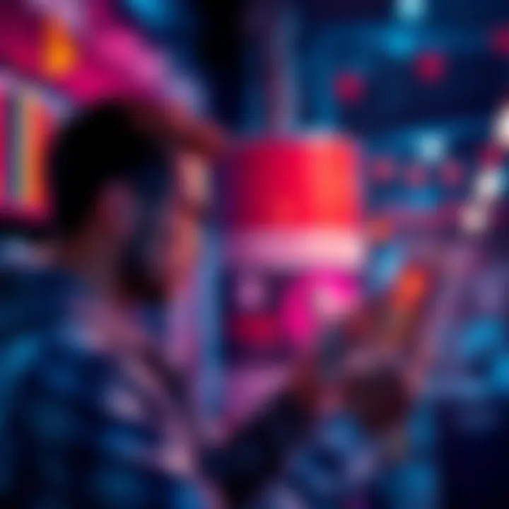 GlobalPiMarket Mainnet App Launch A person listing digital content like books and music on the GlobalPiMarket app, with a focus on legal sales and digital earnings.