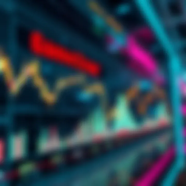 A chart showing a steep decline in GameStop stock prices due to market volatility and trader reactions.