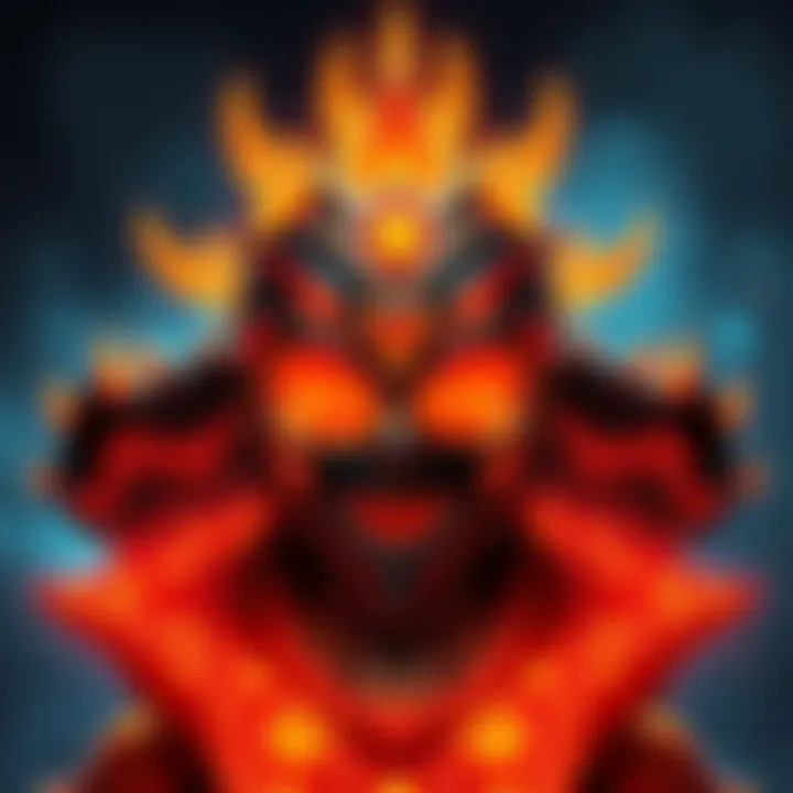 A vibrant digital artwork representing the Golden Solar Sentinel, showcasing its unique design and strength, part of the Mask Authority collection, displayed on a digital platform.