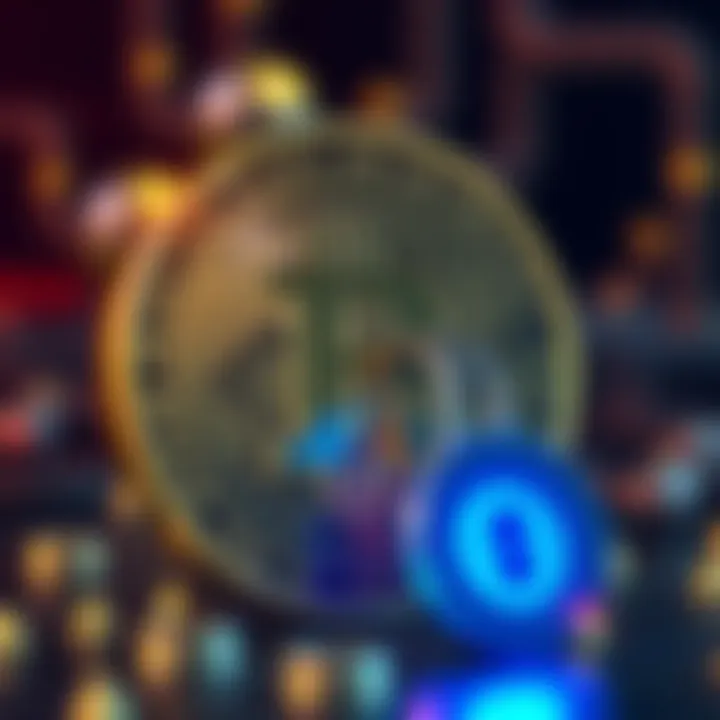 A Bitcoin symbol with a digital lock, representing security concerns regarding quantum computing