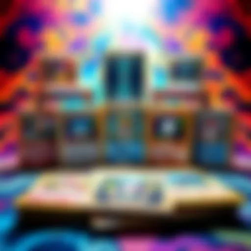 A collection of graded Pokémon and One Piece cards displayed on a colorful background, showcasing their collectible nature.