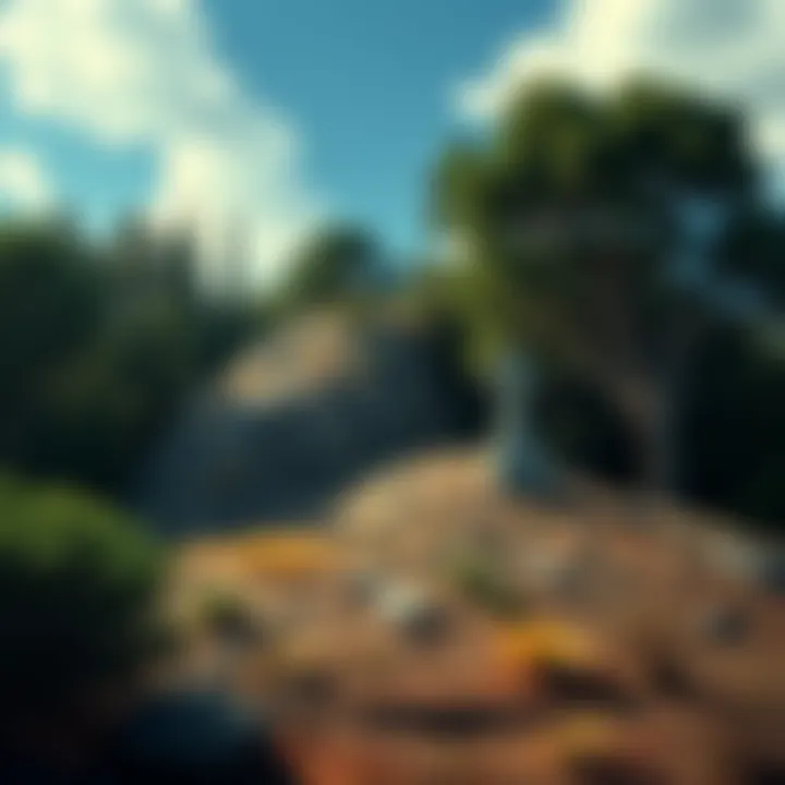 A secluded area near Zorro Ranch where two girls were allegedly buried, surrounded by trees and brush.