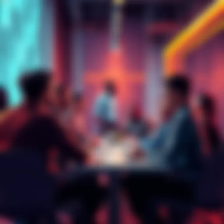 People engaged in conversation about DeFi and crypto in a meeting setting