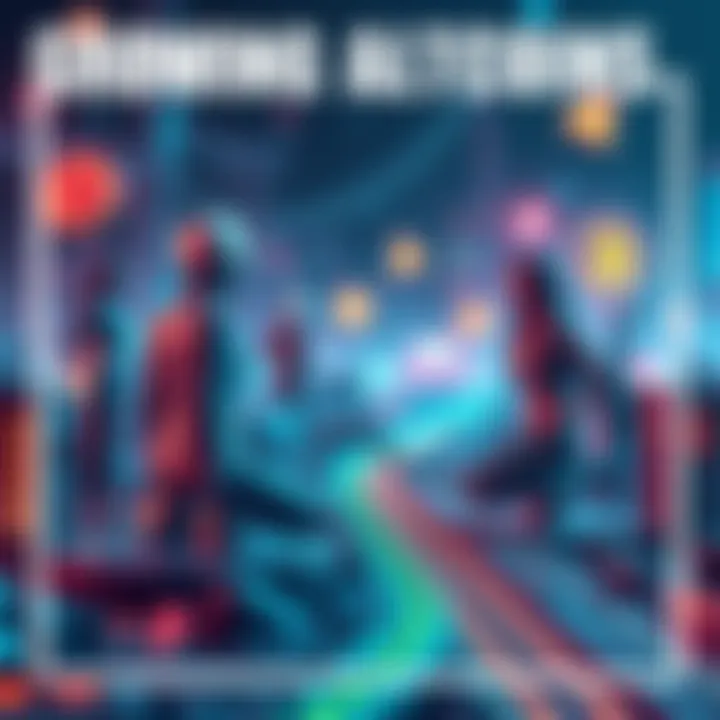 A visual representation of altcoins expanding their teams and infrastructure during stagnant market conditions, with symbols of partnership and strong fundamentals.