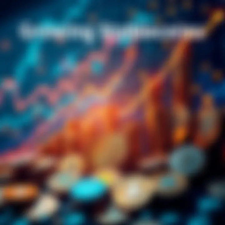 Visual representation of the rapid increase in stablecoins, showing charts and various coins symbolizing the expansion in options available.