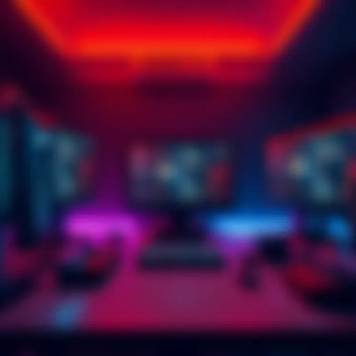 A setup showing multiple computers connected and configured to mine Monero with unique addresses, featuring a single node and p2pool.