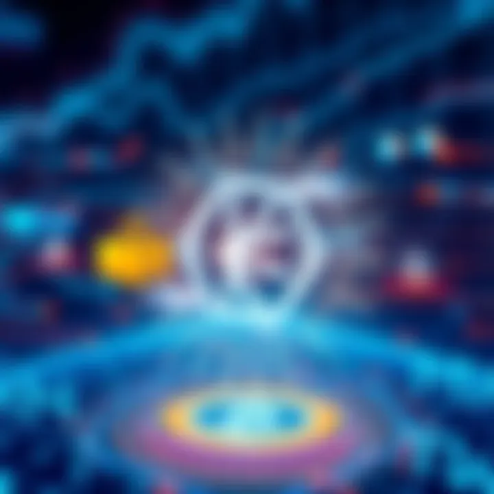A digital illustration showing the Haan Digital logo with symbols of speed and transactions overlaying a Solana blockchain background, representing quick trading solutions.