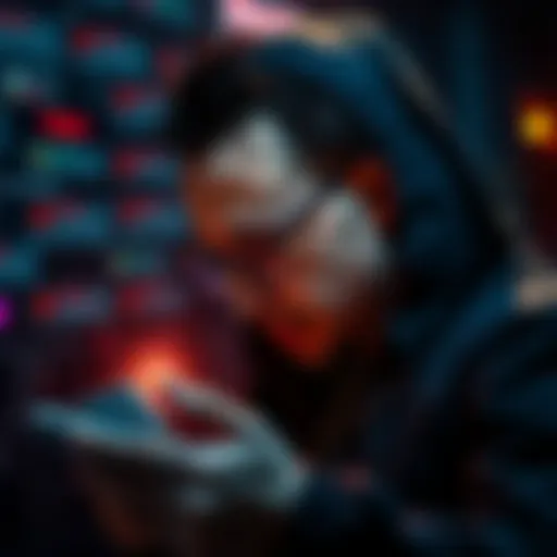 A person looking worried while checking their phone for alarming messages about their location being leaked