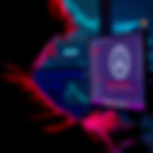 A person looking at a computer screen with a warning message about a potential wallet hack, showing concern and confusion.