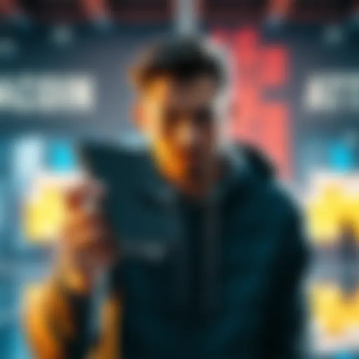 Individual looking concerned while managing a hardware wallet for cryptocurrency