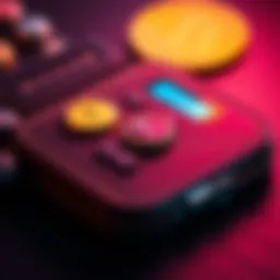 A close-up view of a hardware wallet showcasing its secure design and features like buttons and a digital display.