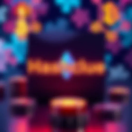 A digital representation of the Hashclue ETH game featuring cryptocurrency symbols and a puzzle backdrop.