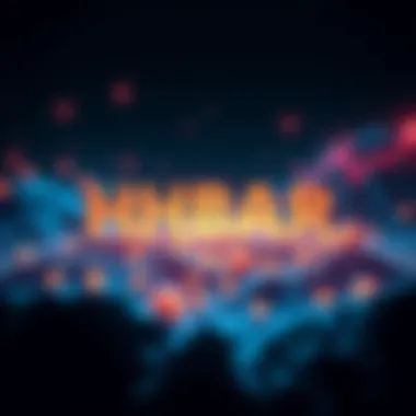 Visual representation of HBAR as a foundation for a growing economy with upward trends and financial symbols