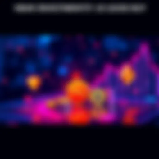 HBAR Investment Insights A graph showing the upward trend of HBAR value alongside major cryptocurrencies, with symbols representing security and efficiency