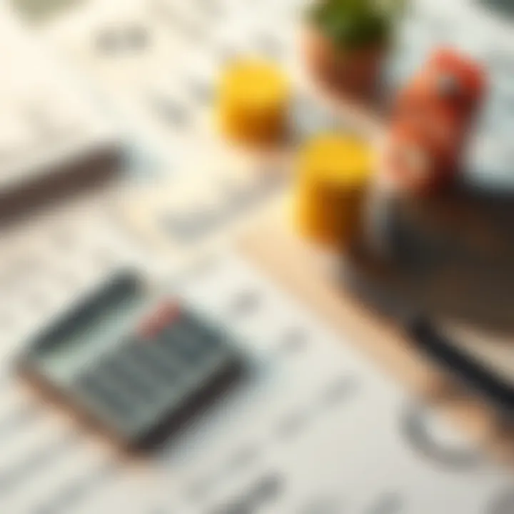 A calculator and financial documents with Hbar graphics, symbolizing retirement savings