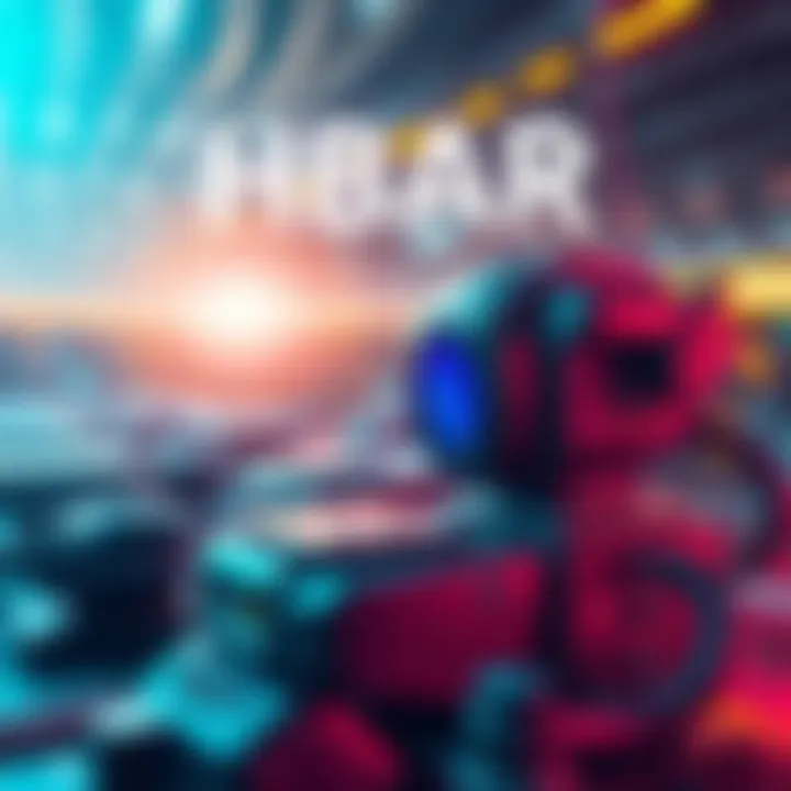 A graphic showing futuristic technology inspired by alien designs, showcasing HBAR's innovative advancements.