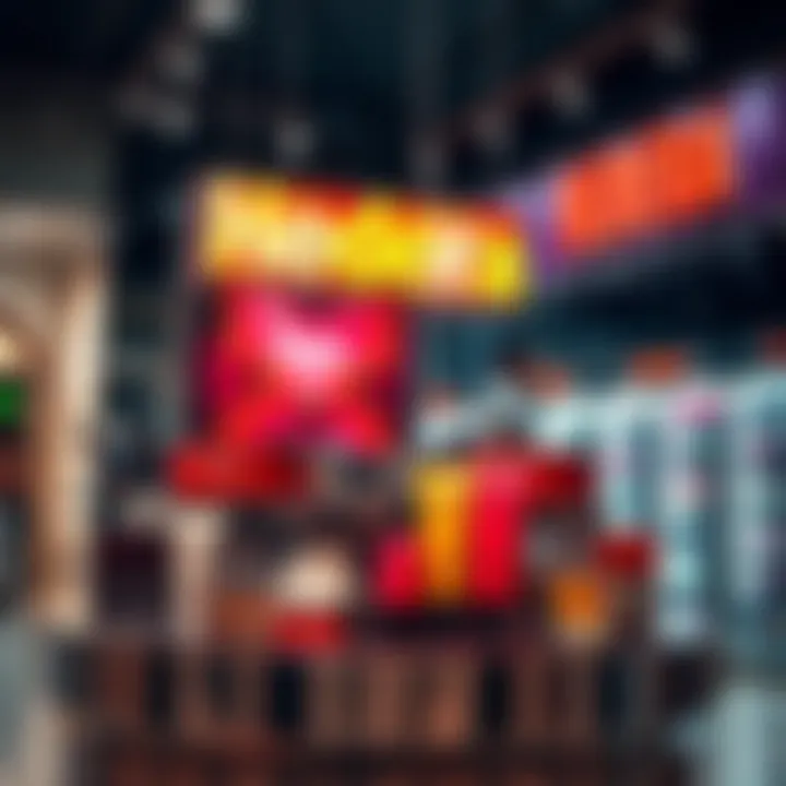 A vibrant display of Hedera cosmetics products showcased in a Brazilian beauty store, attracting attention from customers.