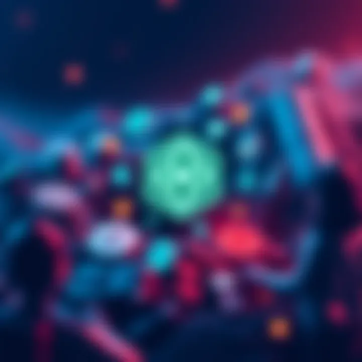 An illustration showing the Hedera logo with blockchain symbols and real-world assets around it, representing growth in the crypto space.
