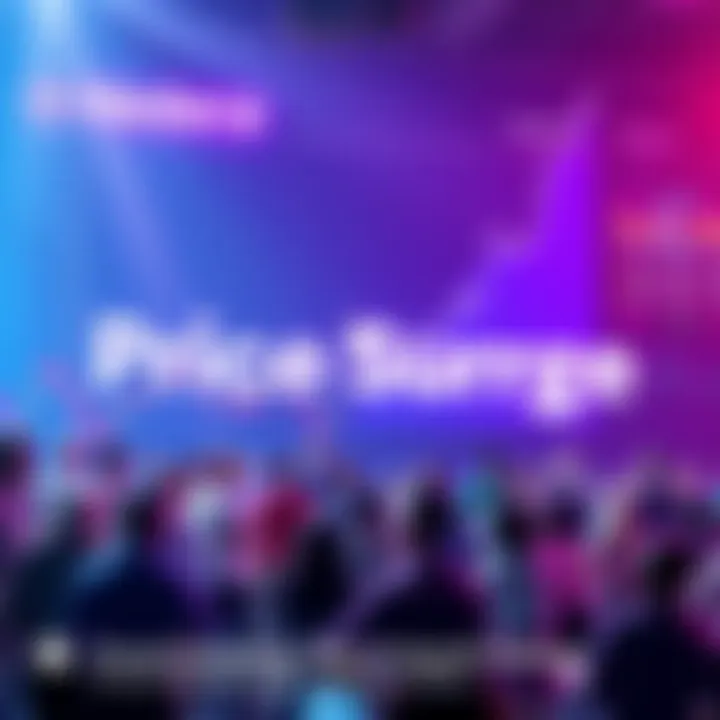 Graph showing rising price of hbar with a community of people discussing and monitoring the market