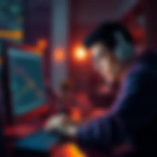 A user looks worried while checking their cryptocurrency transfers on a computer, showing a loss of funds.