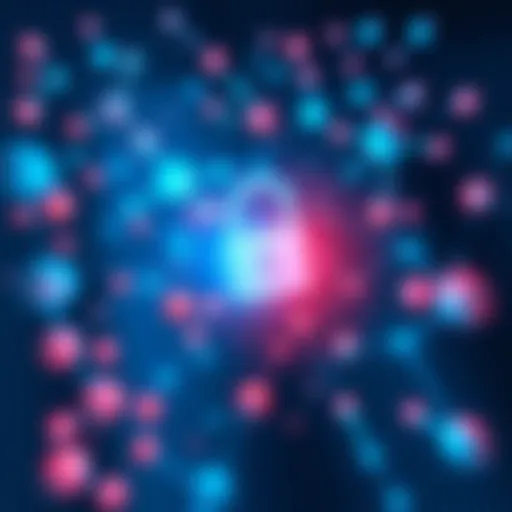 A digital illustration showing Hedera's Threshold Signature Scheme enabling block signing with nodes offline, depicted as interconnected nodes with a secure lock symbolizing reliability.