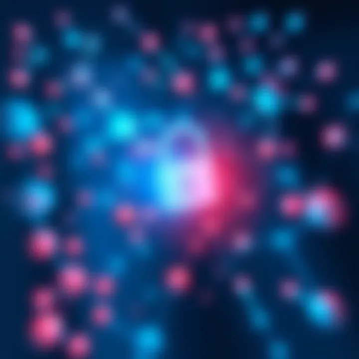 A digital illustration showing Hedera's Threshold Signature Scheme enabling block signing with nodes offline, depicted as interconnected nodes with a secure lock symbolizing reliability.