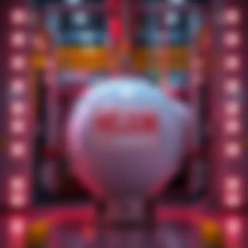 A helium gas tank in a manufacturing facility, illustrating the importance of helium in production processes for technology and AI.