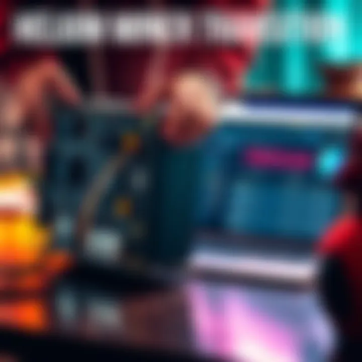 A person holding a MNTD miner next to a broken Nebra Rock Pi, with a laptop showing Helium network information