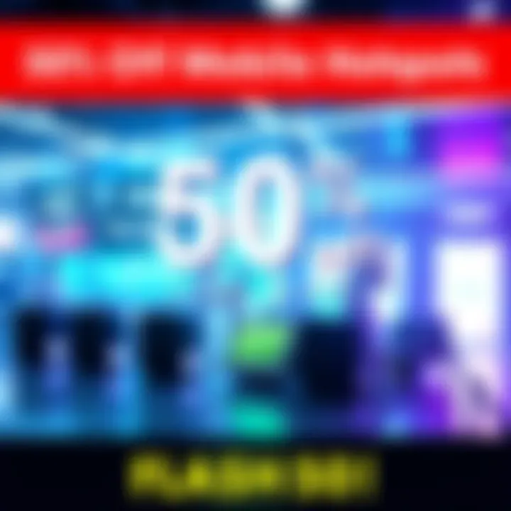 Promotional image showing Helium mobile hotspots with a bold 50% off sale banner and discount code FLASH50