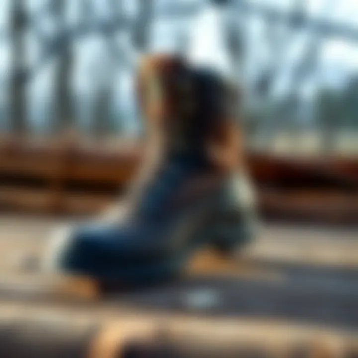 Herman Oak Dome Pro Boots Herman Oak Dome Pro boots showcasing steel toe and logger cut heel design on a wooden surface