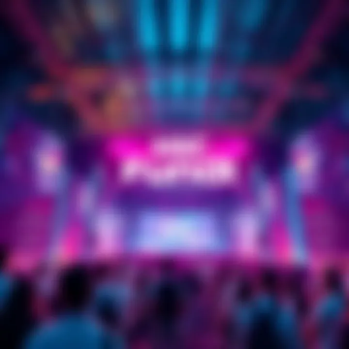 Launch event for HIC Fund II with banners and attendees focused on blockchain technology and gaming investments