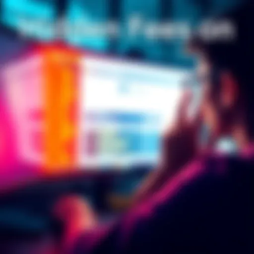 A frustrated person looking at a computer screen showing unexpected fees on deBridge.com transactions