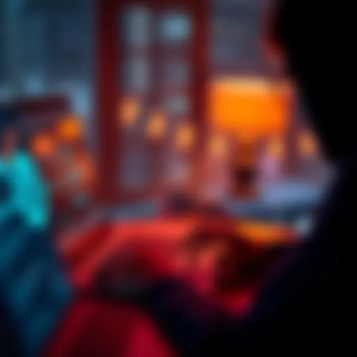 A person using a laptop with a secure digital wallet interface on screen, ensuring privacy while managing accounts