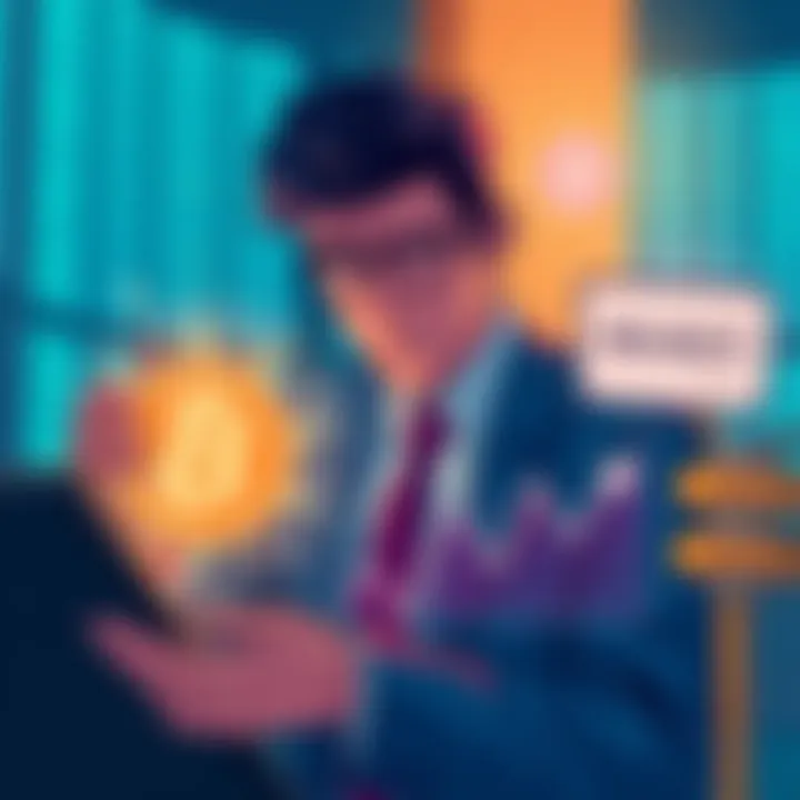 An illustration showing a trader frustrated by high fees while trying to trade XAUUSDT, with a graphic of rising costs and comparison to lower CFD rates.