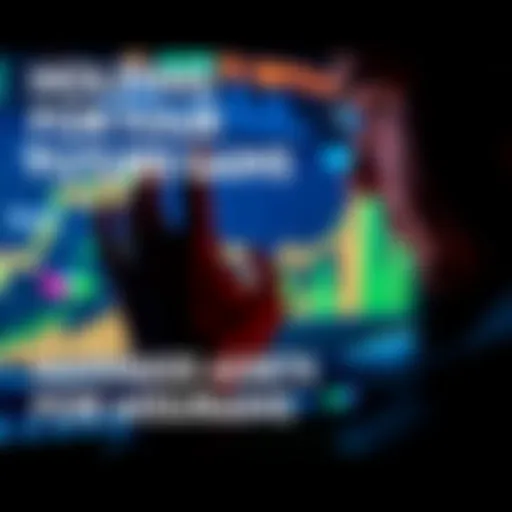 A person looking at financial graphs with an upward trend, symbolizing long-term investment success while resisting the urge to sell